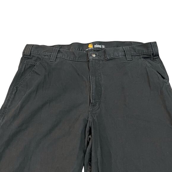 Carhartt Mens Relaxed Straight Rigby Dungaree Pants 40x30 Gravel Gray Workwear - Picture 2 of 10